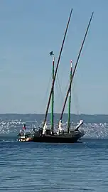 Vue de la poupe.