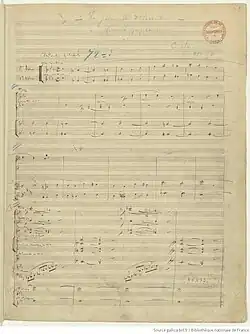 Page du manuscrit.