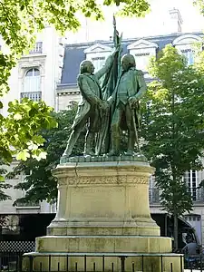 Statue de Lafayette et Washington.
