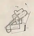 Plan du château de Laroque.