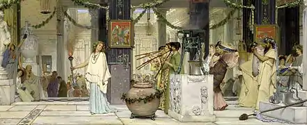 Lawrence Alma-Tadema, The Vintage Festival, (1870)