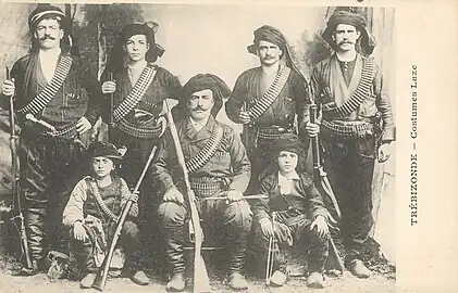 Lazes de la région de Trébizonde, vers 1910.