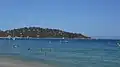Vue orientale du Cap Nègre, depuis la plage de Cavalière (Lavandou).