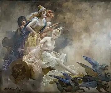 Le Char des fées (vers 1892), huile sur toile, 240&nbsp;×&nbsp;250&nbsp;cm, musée de Dieppe.