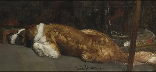 Le chien de La visite au convalescent.