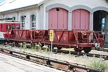 Wagon trémie transféré sur la ligne de Chamonix.