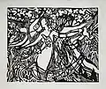 Le Printemps, vers 1930, linogravue, 32,5&nbsp;×&nbsp;49&nbsp;cm