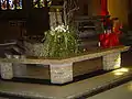 Le banc de communion.