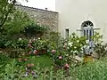 La roseraie du jardin médiéval