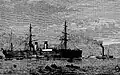 Le paquebot L'Amérique, sinistré au large d'Ouessant le 14 avril 1874.