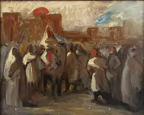 Le sultan du Maroc Moulay Abd-Er-Rahman recevant le Comte de MornayEsquisse de 1832Musée des Beaux-Arts de Dijon