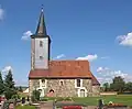 Vue de l'église de Lehnsdorf, XIIIe&nbsp;siècle