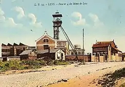 Fosse no&nbsp;4 Louis Bigo ou Saint Louis, Compagnie des mines de Lens (la même en couleur).