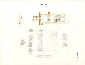Plan du site relevé par Lepsius.