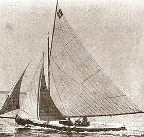 Lerina, le bateau suisse ayant remporté la médaille d'or en catégorie 1 à 2 tonneaux aux épreuves de voile aux Jeux olympiques de 1900