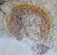 Peinture du XIIe&nbsp;siècle dans la sacristie.