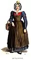 Costume féminin du XIXe&nbsp;siècle.