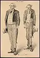 Caricature illustrant deux hommes âgés dont les apparences sont presque identiques.