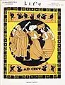 Couverture du magazine américain « Life » en 1913. L'un des personnages féminins porte une pancarte « Nous voulons nos droits ».