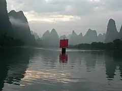 Jonque sur la rivière Li.