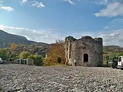 Aire de battage caladée.