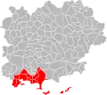 Localisation de la métropole dans le Var.