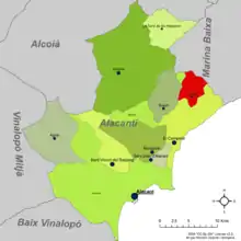 dans la comarque de l'Alacantí.