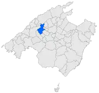 Localisation d'Alaródans l'île de Majorque.