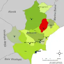 dans la comarque de l'Alacantí.