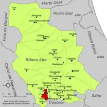 dans la comarque de la Ribera Alta.