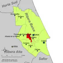 dans la comarque de la Ribera Baixa.