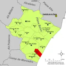 dans la comarque de Plana Baixa.