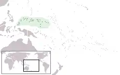 Carte de localisation des îles Carolines.