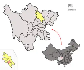 Localisation de Mianyang shì