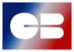 Logo du GIE Cartes Bancaires de 2015 à 2023. Représente un rectangle dégradé du bleu foncé au rouge foncé, rappelant les couleurs du drapeau français, avec les lettres C et B au centre, inspirées de celles stylisées et dessinées par l'artiste Jean-Marie Chourgnoz. Les lettres présentes un design plus aéré et plus lisible.