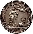 Médaille pour le couronnement de Charlotte de Mecklembourg-Strelitz, reine consort du Royaume Uni, 1761.