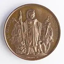 La France victorieuse, médaille dédiée au colonel Jean François Langlois.