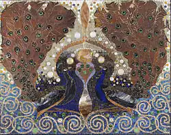 Louis Comfort Tiffany (1890-91) Peacock Mosaic [Mosaïque] University of Michigan Museum of Art, États-Unis
