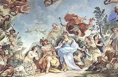 Minerve, protectrice des Arts et des Sciences.