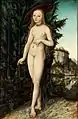 Lucas Cranach l'Ancien : Vénus debout dans un paysage