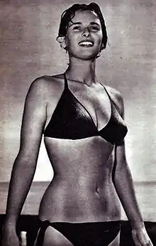 Photographie montrant Miss Italie 1947, Lucia Bosè