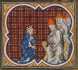 Le roi de France Louis&nbsp;VI le Gros et Calixte&nbsp;II, XIVe&nbsp;siècle.
