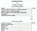 Enseignements et horaires de 4e&nbsp;année en 1882.