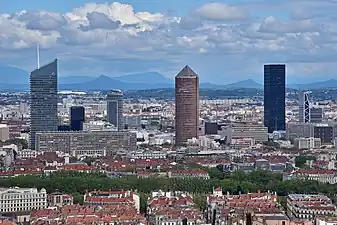 Les tours du quartier de la Part-Dieu.