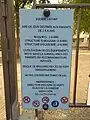 Panneau à l'entrée du square Lafont en mai 2019.