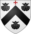 Blason du vicomte Chandos, huitième fils du vicomte Cobham, différencié par l'ajout d'une croix potencée.