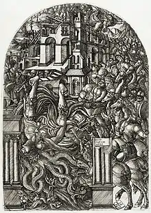 La Chute de Babylone (L'Apocalypse, 1555).