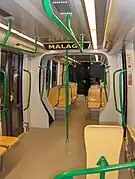 Intérieur d'une rame.