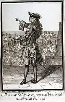 Monsieur le Comte de Tourville Vice-Amiral et Maréchal de France, gravure d'Antoine Trouvain (1696)