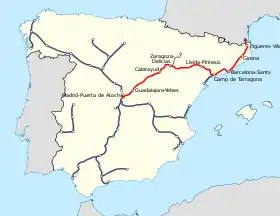 Voir la carte de la ligne.